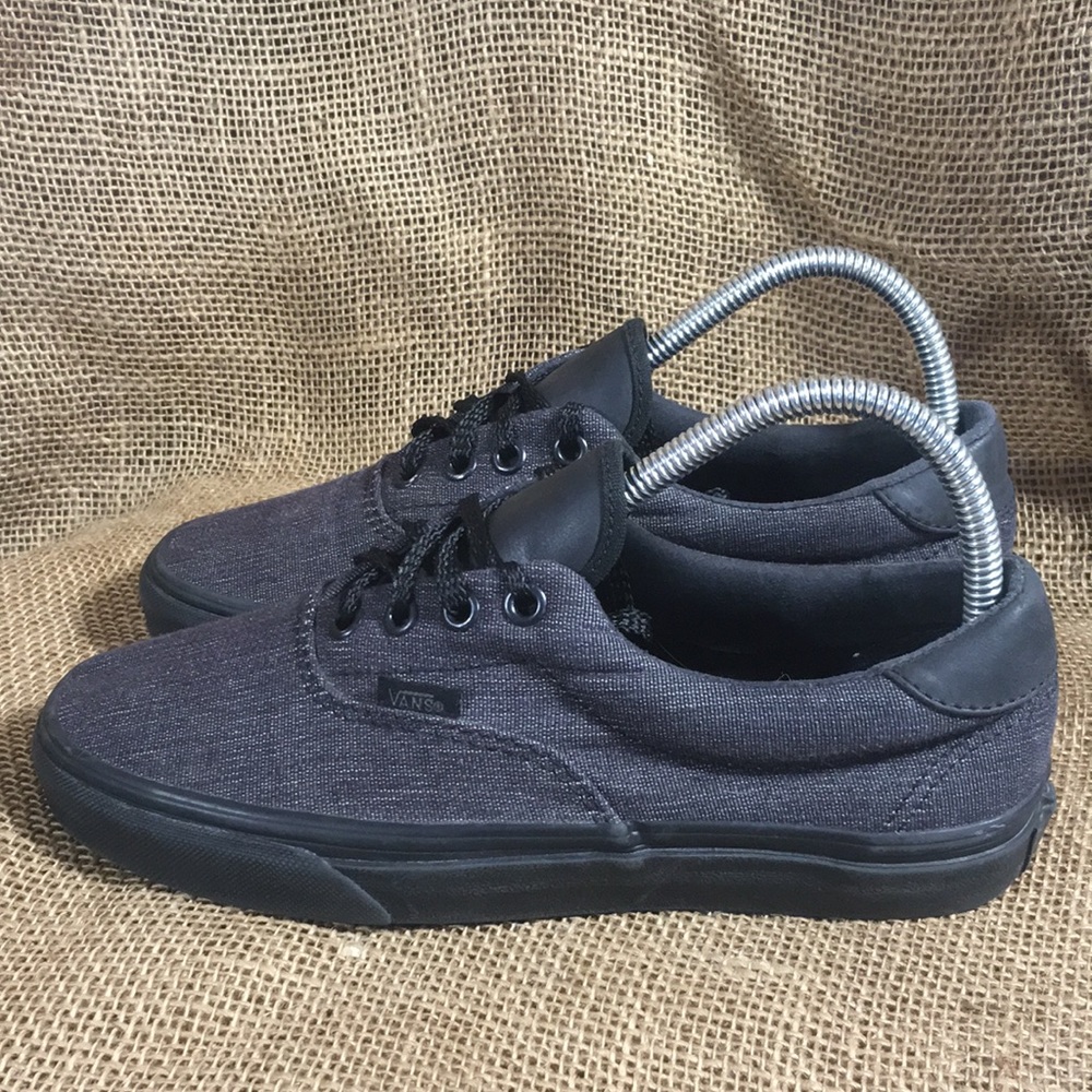 Vans Slate Woven Canvas Lo Top Leather Tongue shoe